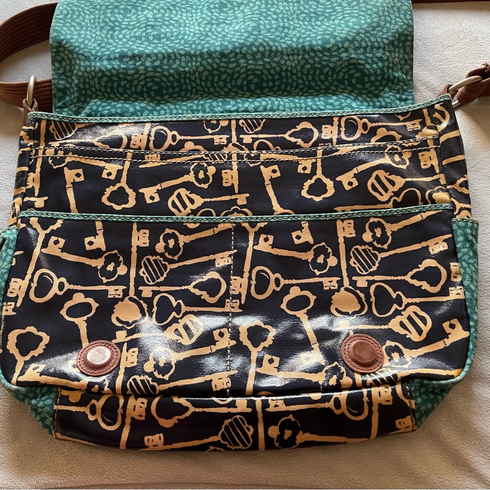 Fossil Keyper Blue Multicolored Key Printed Canva… - image 6